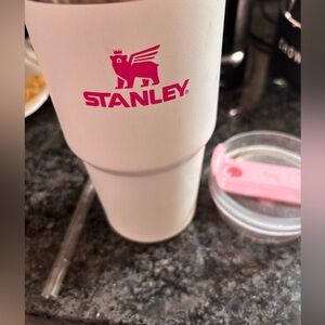 Stanley White Tumbler with straw
